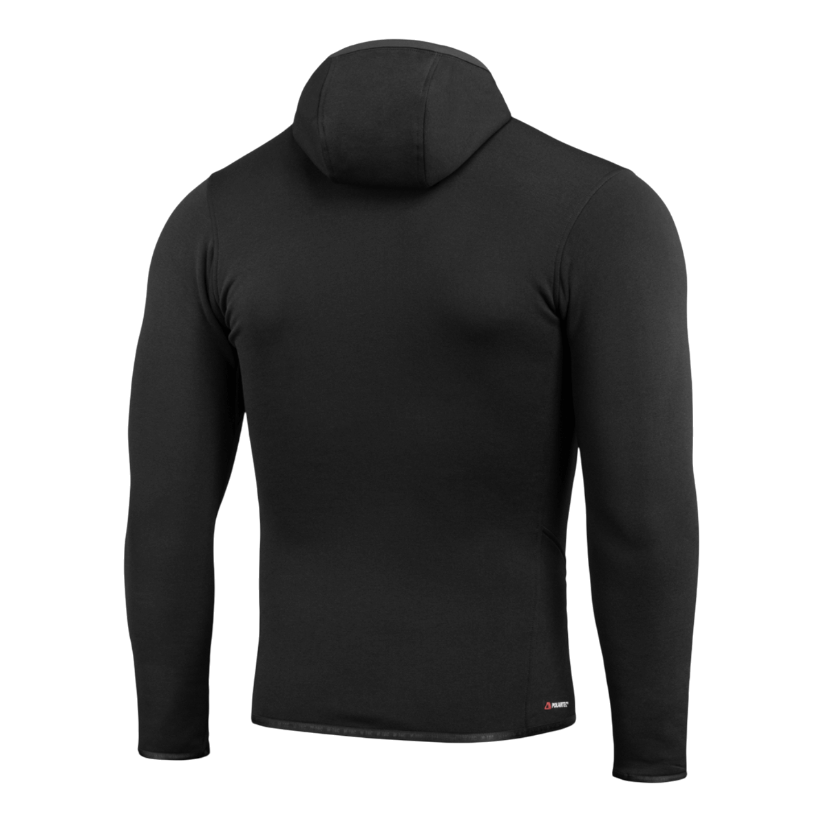M-Tac Shadow Polartec Fleece Sweatshirt set bagfra, let og funktionel, med lav profil hætte, fremstillet af slidstærkt Power Stretch Pro fleece.