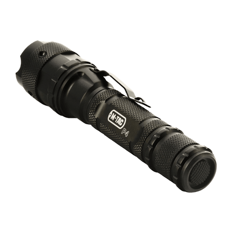 M-Tac Lommelygte P4 taktisk lommelygte med LED-lys i aluminium, fokuseret belysning til outdoor og hjemmet, 250 lumen, 137 mm, 92 g.