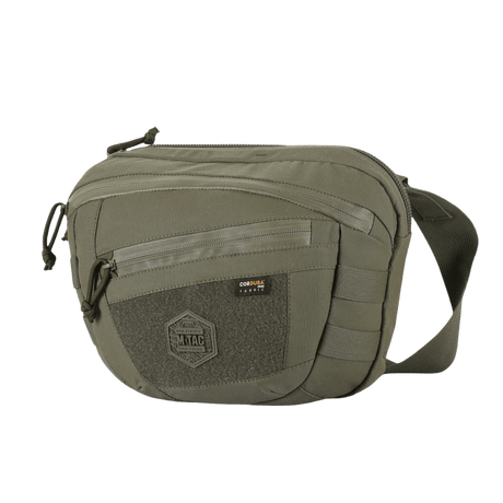 M-Tac Sphaera Hardsling Bag Large Elite med Velcro, kompakt taske i slidstærkt Cordura materiale med justerbar skulderrem og front Velcro-panel.