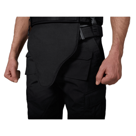 Anorak Niobium® Groin Protector I fastgjort til sort vest til beskyttelse mod skydevåben og spidse våben