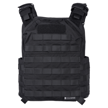 EA Plate Carrier Sort i galleri position 1 med modulært system, robust materiale og NIJ-certificeret stik- og skudsikker beskyttelsesvest.