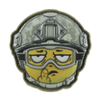 M-Tac Patch Emoji #24 med 3D-effekt i PVC og Velcro, militær emoji morale patch, ideel til taske eller udstyr, 6.5 x 6.5 cm