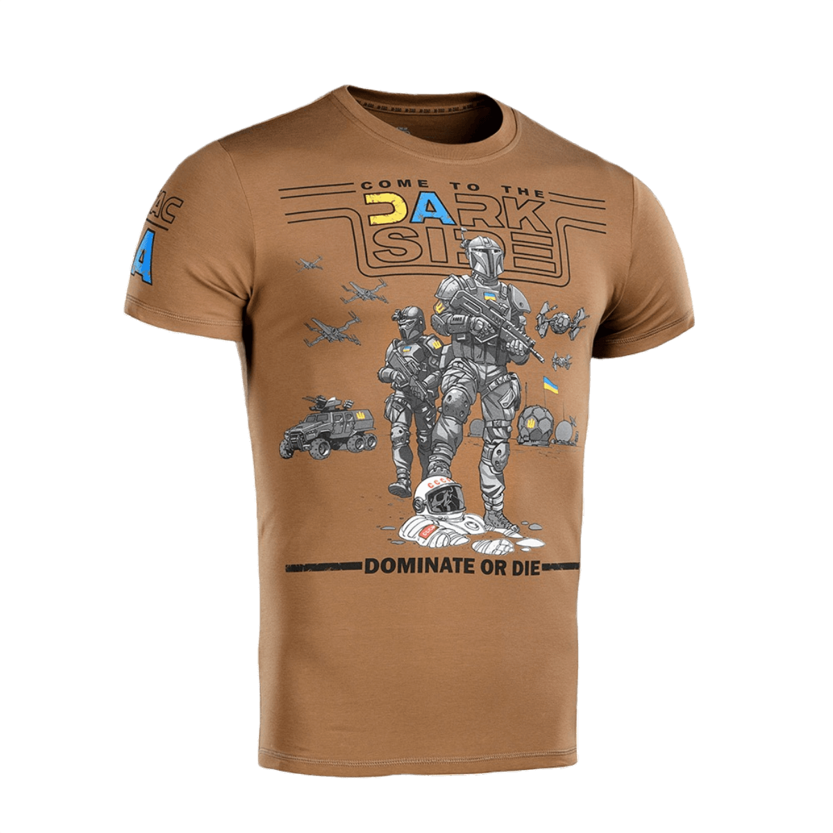 Brun "Come to the Dark Side" T-shirt med soldatertryk