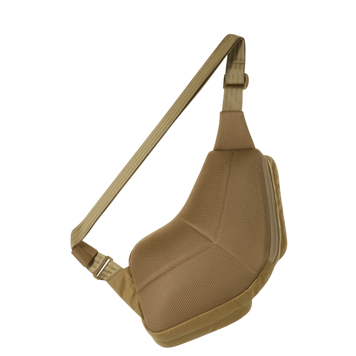 M-Tac Bat Wing Taske Elite Hex i slidstærkt Cordura materiale med lynlåslukning og sikkerhedsmekanisme, set fra siden.