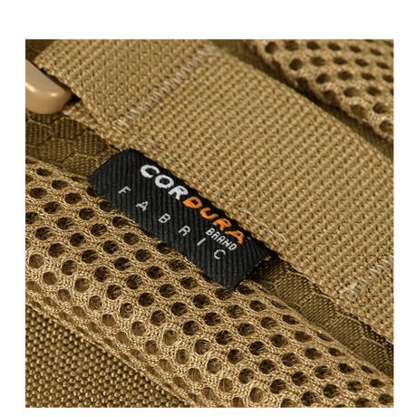 Nærbillede af M-Tac Buckler Taske Elite Hex stof og Cordura 500D forstærkning
