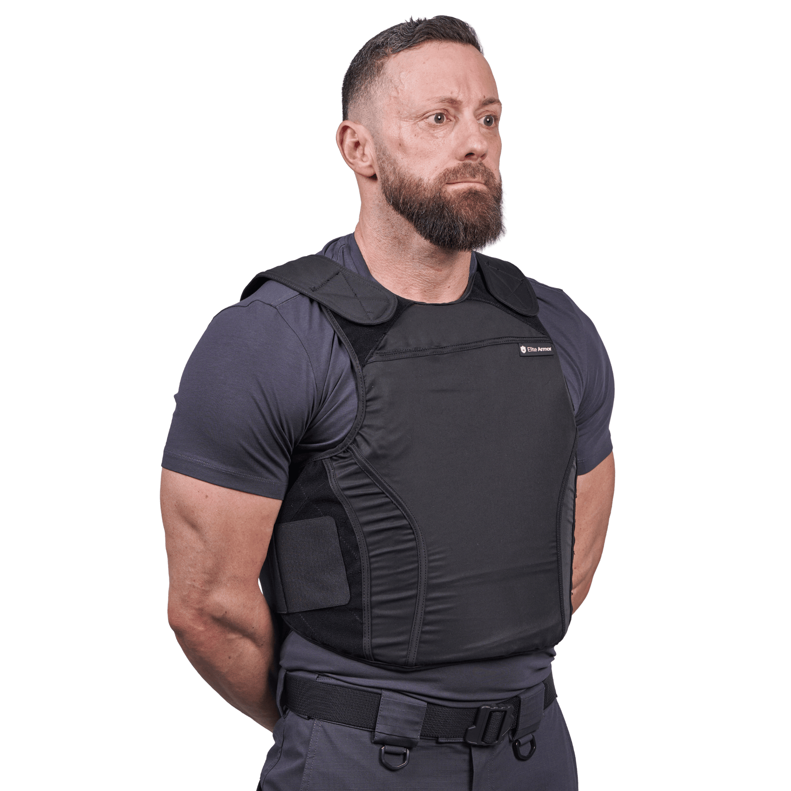 EA Xtreme løst cover sort i galleri position 1 med slidstærkt materiale til NIJ-certificeret skudsikker vest til professionel kropsbeskyttelse