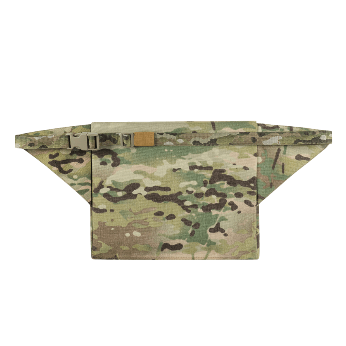 M-Tac Siddeunderlag med Bælte – Multicam i camouflage, ideel til udendørs aktiviteter som jagt, fiskeri og militære opgaver.