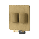 M-Tac Double Mag Pouch Hook Backed Magazine i brunt stof med to rum til opbevaring, kan fastgøres til tasker og rygsække med Velcro.