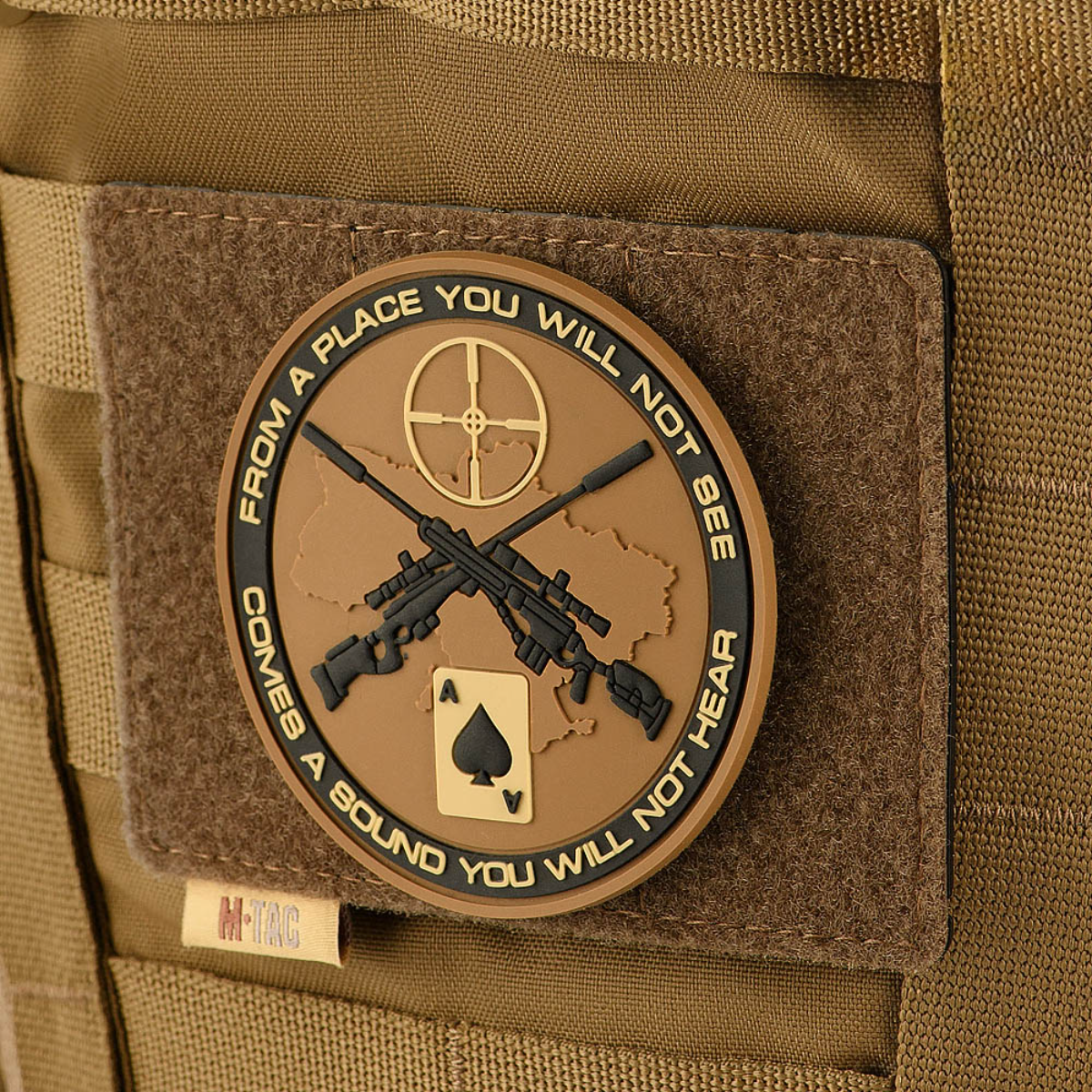 M-Tac Taktisk Morale Patch Display Board Hook og Loop Molle 120x85