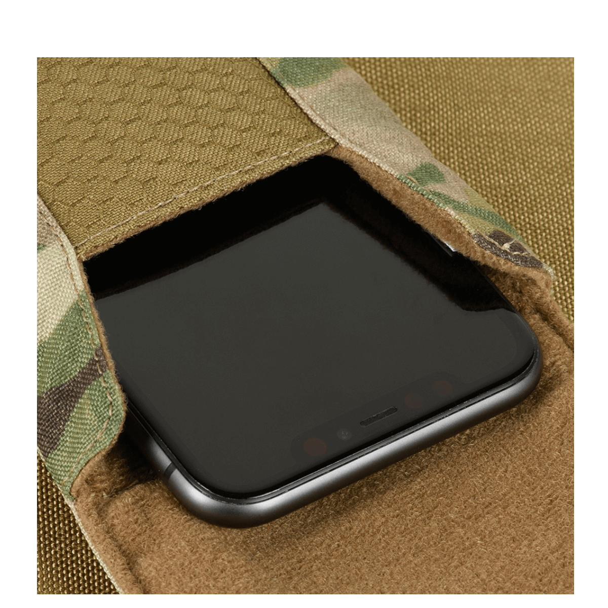 M-Tac Smartphone Lomme Elite Large Hex i Cordura HEX med magnetisk spænde, sort smartphone i camouflage etui, velegnet til 6,5 tommer.