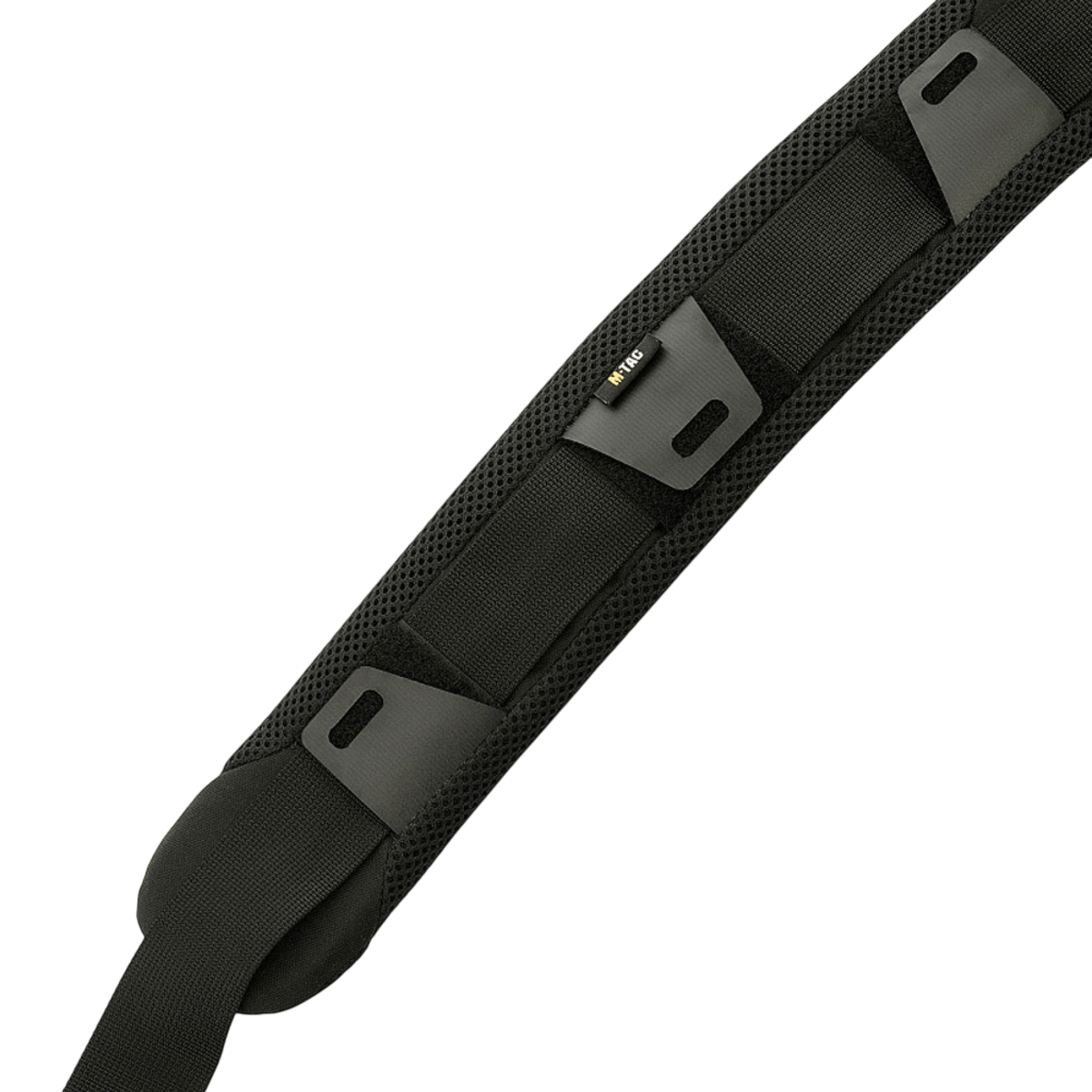 M‑Tac Skulderremspude 40 mm Elite i slidstærkt Cordura med 3D mesh for komfort og ventilation, ideel til tung belastning.