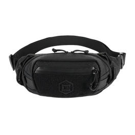 M‑Tac Bæltetaske Elite Hex i sort Cordura 500D med YKK lynlåse og Woojin spænder, ideel til hverdagsbrug eller taktisk udstyr.