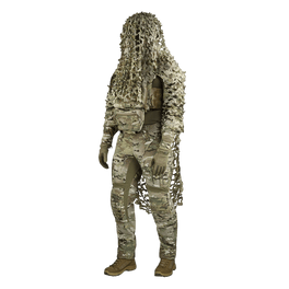 M-Tac Alder Camouflage Suit til ujævnt terræn, designet til snigskytter med camouflagemønster og funktionelt materiale, galleri position 1.