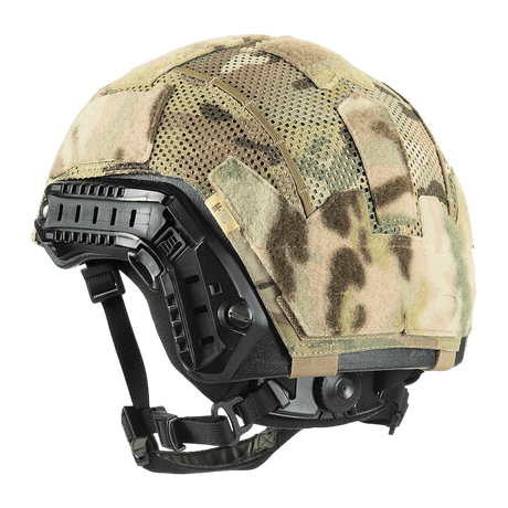 M‑Tac Hjelmcover Shroud Elite i MULTICAM på TOR-D hjelm, Cordura 500D, velcro-paneler til ID og patch, ekstra camouflage fastgørelsesstropper
