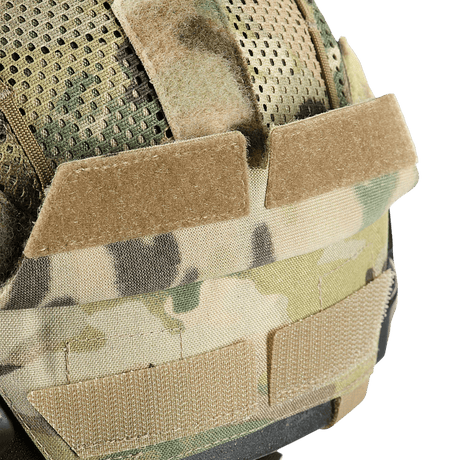M‑Tac Hjelmcover Shroud Elite i MULTICAM camouflage til TOR-D hjelme, med holdbare materialer og velcro til nem fastgørelse.
