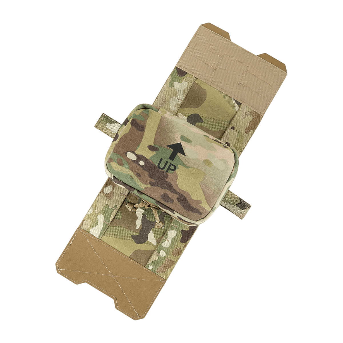 M-Tac Horisontal Medic Lomme Large Elite i camouflage med robust Cordura 500D materiale og lynlås, designet til førstehjælpssituationer.