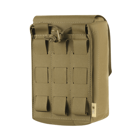 M‑Tac Medic Pouch Vertical Large Elite i slidstærk Cordura 500D, designet til sikker opbevaring og hurtig adgang til førstehjælpsudstyr.