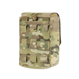 M‑Tac Medic Pouch Vertical Large Elite i holdbart Cordura 500D med MOLLE interface og camouflage design til førstehjælpsudstyr.