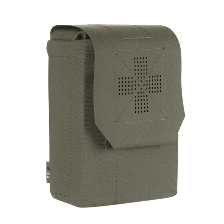 M‑Tac Medic Pouch Vertical Large Elite medicintaske i slidstærkt Cordura 500D til sikker opbevaring og hurtig adgang til førstehjælpsudstyr.