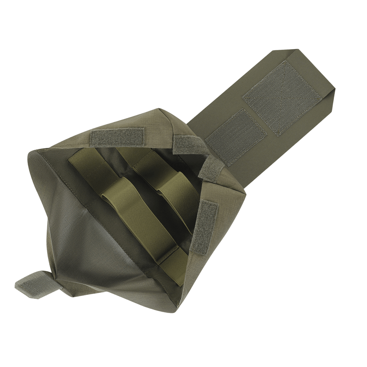 M‑Tac Medic Pouch Vertical Large Elite åben med elastikbånd i slidstærkt Cordura 500D til sikker opbevaring af førstehjælpsudstyr.