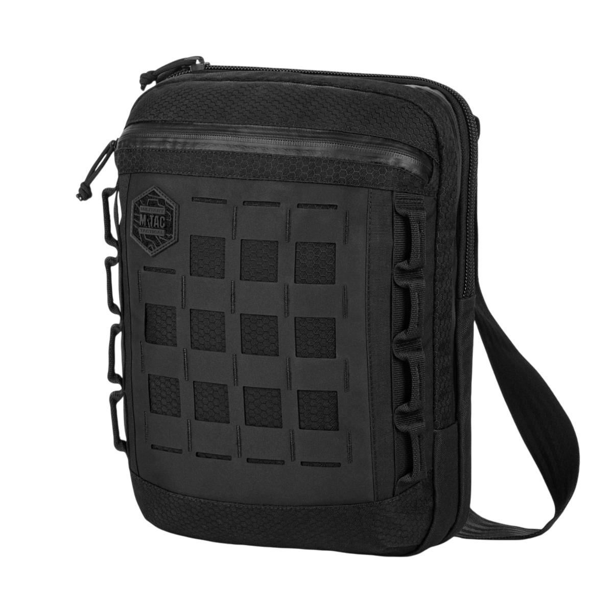 M-Tac Tablet Bag Laser Cut Hex med Cordura materiale, frontpanel med Laser Cut MOLLE til ekstraudstyr. Praktisk taske til EDC.