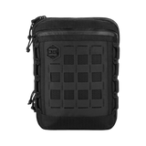 M-Tac Tablet Bag Laser Cut Hex med forstærket Cordura materiale og Laser Cut MOLLE til ekstraudstyr, vises i sort farve.