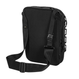 M-Tac Tablet Bag Laser Cut Hex i sort med justerbar skulderrem og flere rum til EDC, tablet og små laptops, fremstillet af Cordura.