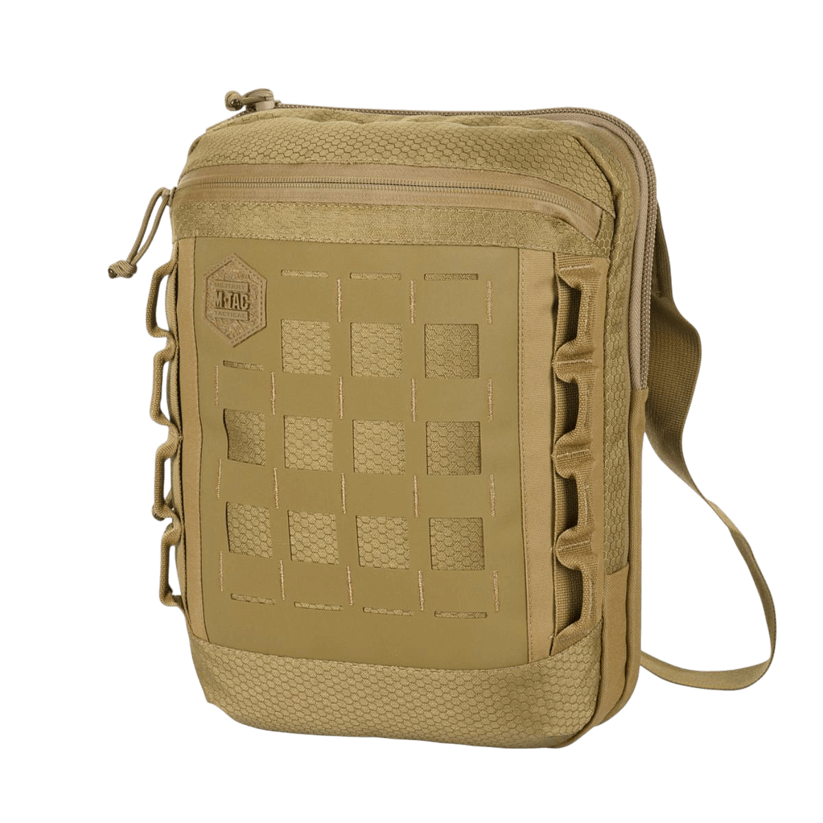 M-Tac Tablet Bag Laser Cut Hex med Cordura materiale og Laser Cut MOLLE tilbehørssystem, ideel til EDC og skjult våbenopbevaring.