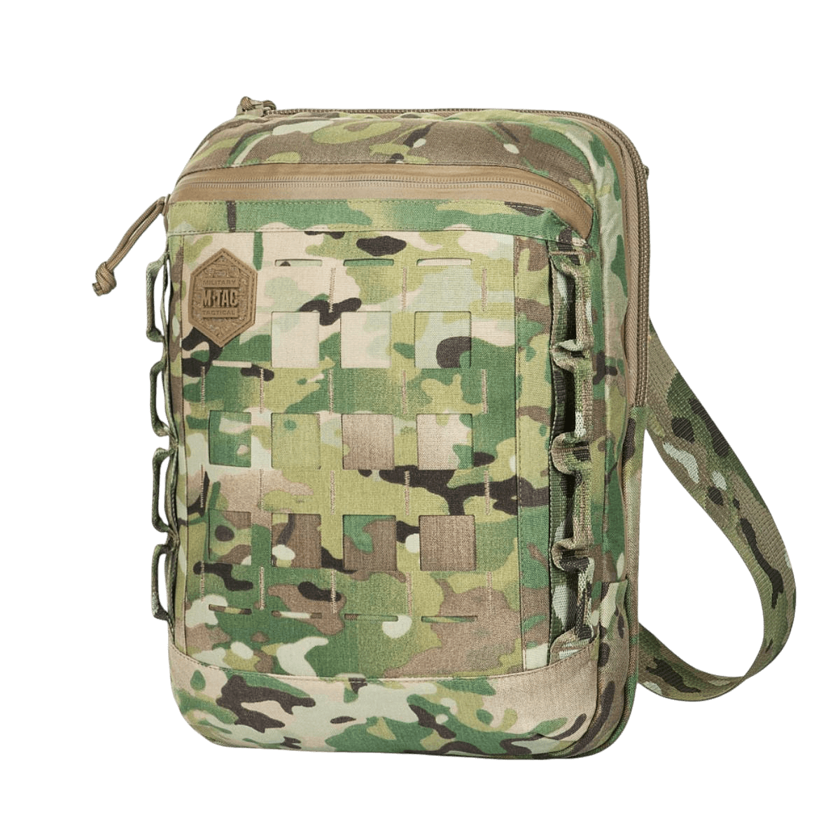 M-Tac Tablet Bag Laser Cut Hex, camouflage, with Laser Cut MOLLE, made from durable Cordura, ideal for EDC and concealed carry.
