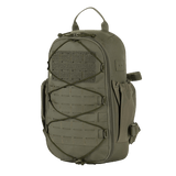 M-Tac STURM Elite Rygsæk taktisk rygsæk med 15 liter kapacitet, MOLLE Laser Cut frontpanel og elastiske sidelommer på khaki baggrund