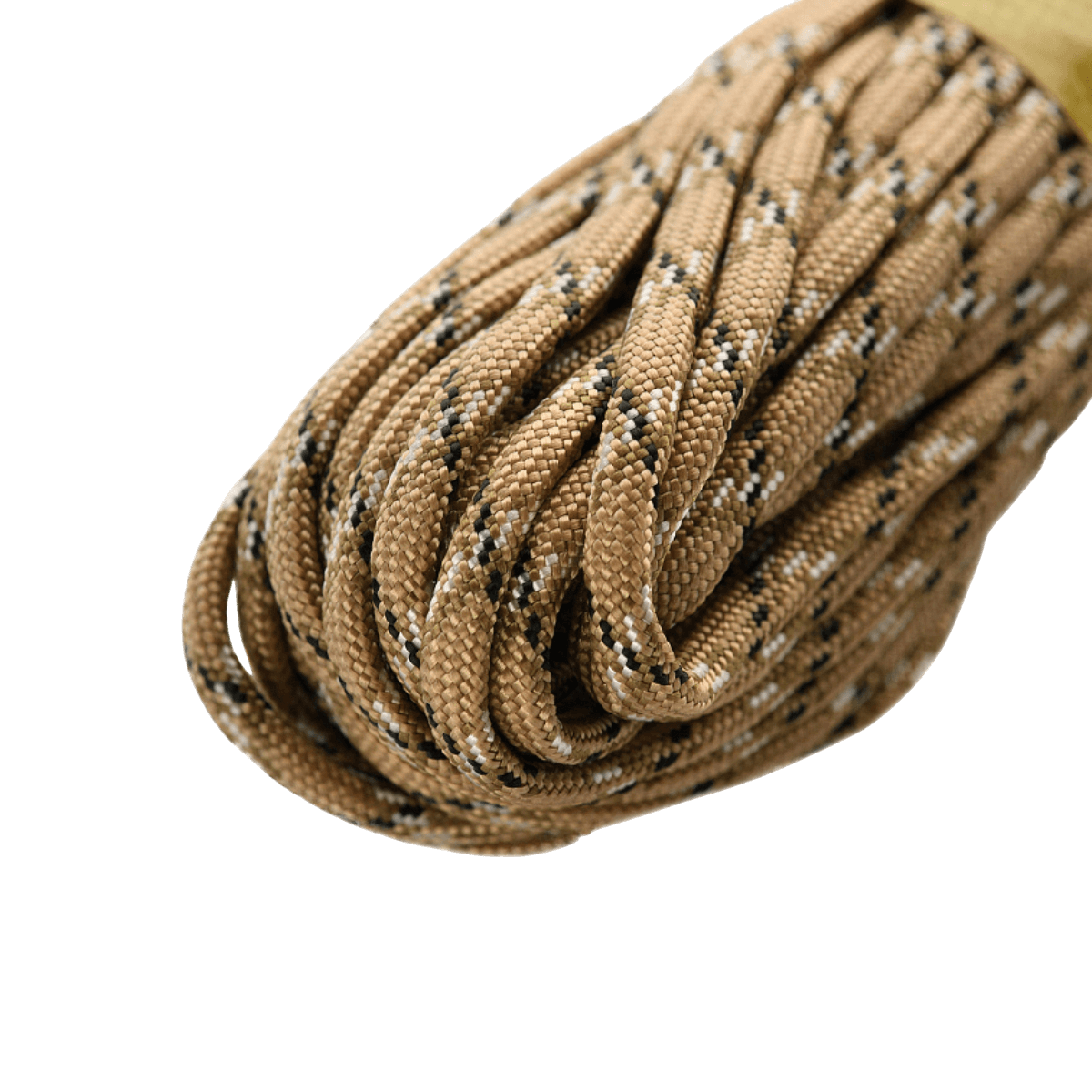 M‑Tac Paracord 550 Type III 15 m kraftig nylonkordel i beige, ideel til friluft og nødbrug, længde 15 m, diameter 4 mm, brudstyrke 240 kg.