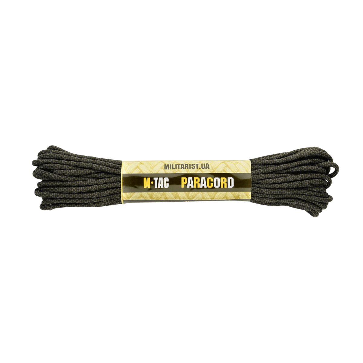 M-Tac Paracord 550 Type III 15 m stærk nylonkordel ideel til friluft, reparationer, nødbrug i sort farve, længde 15 m, diameter 4 mm