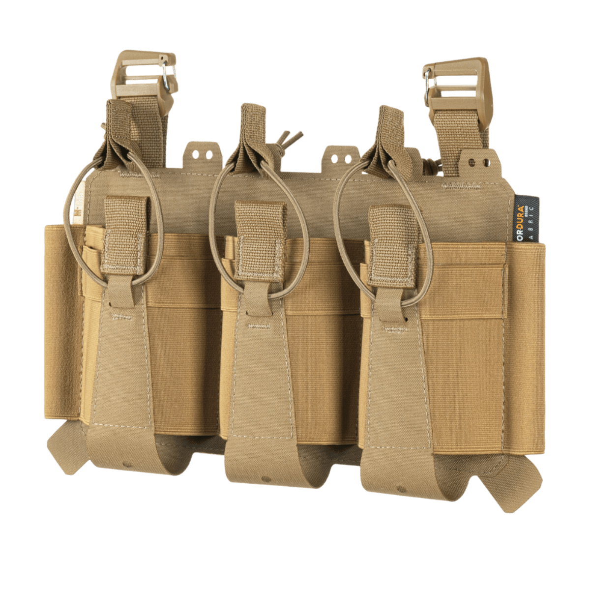 M-Tac Frontpanel til Cuirass QRS Pladebærer Tre Magasiner i slidstærkt elastikbånd og Cordura Squadron materiale