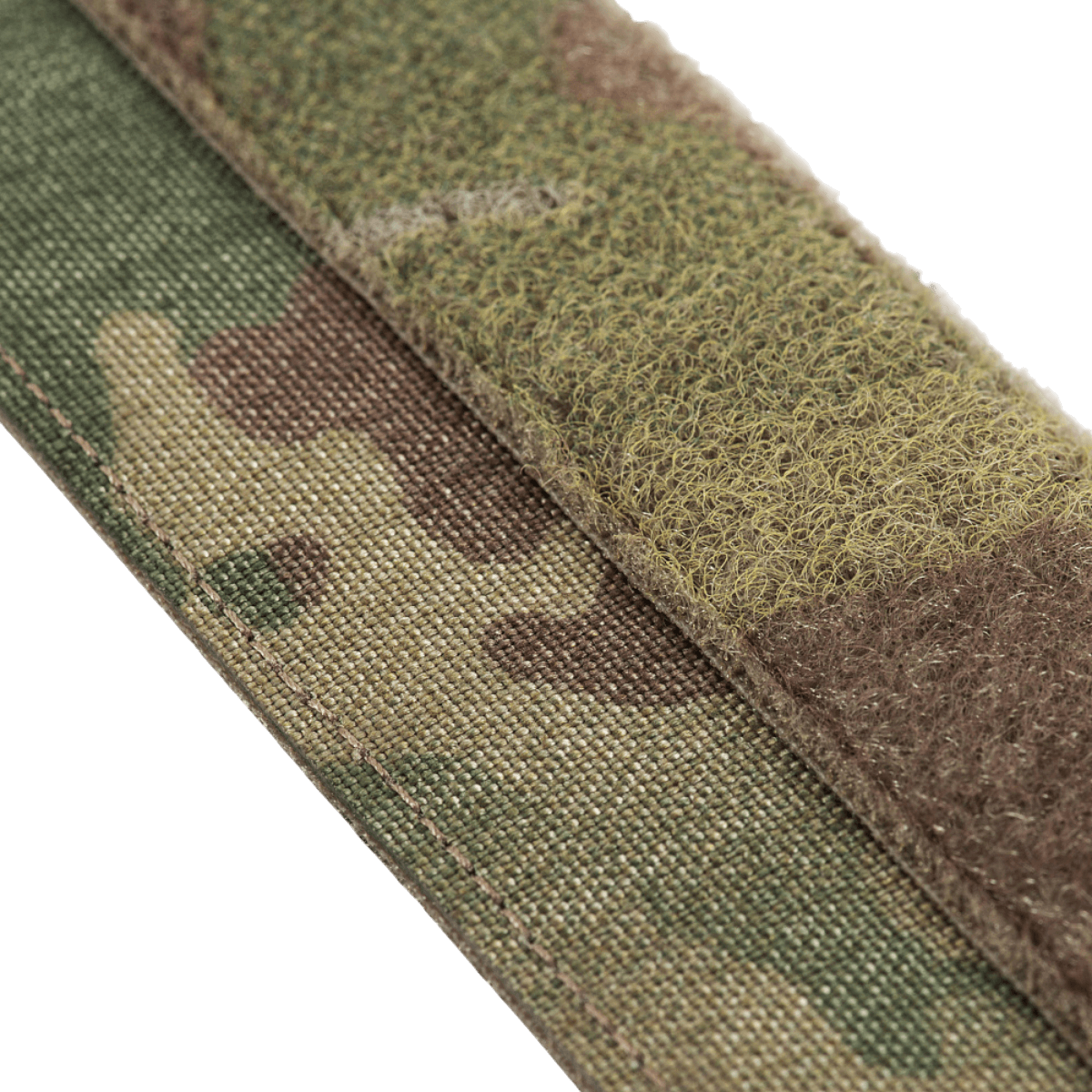 Nærbillede af M‑Tac Internal Tiger Bælte i Cordura 500D med velcro og camouflage mønster, ideelt til taktisk brug.