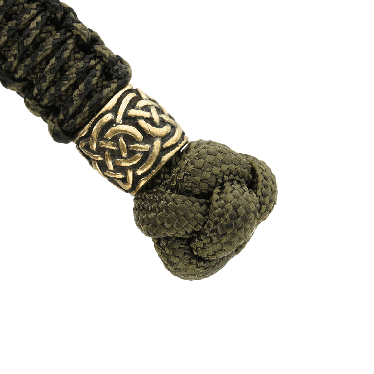 M-Tac Knife Lanyard Scandinavian flettet paracord med dekorativ knude og metalring, ideel til personliggørelse af lommeknive.