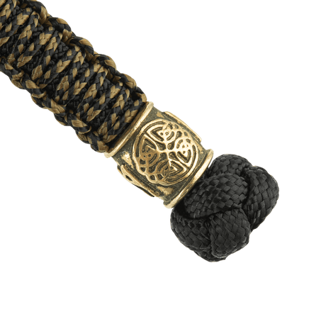 M-Tac Lanyard Scandinavian Mannaz med snoet paracord og skandinavisk prydperle, perfekt til knive og udstyr.