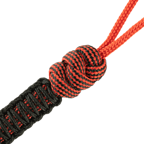 M-Tac Lanyard Scandinavian Mannaz med rød og sort snoet paracord og skandinavisk perle design