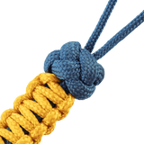 M-Tac Lanyard Scandinavian Small Chinese Knot with decorative bead in blue and yellow cord design.