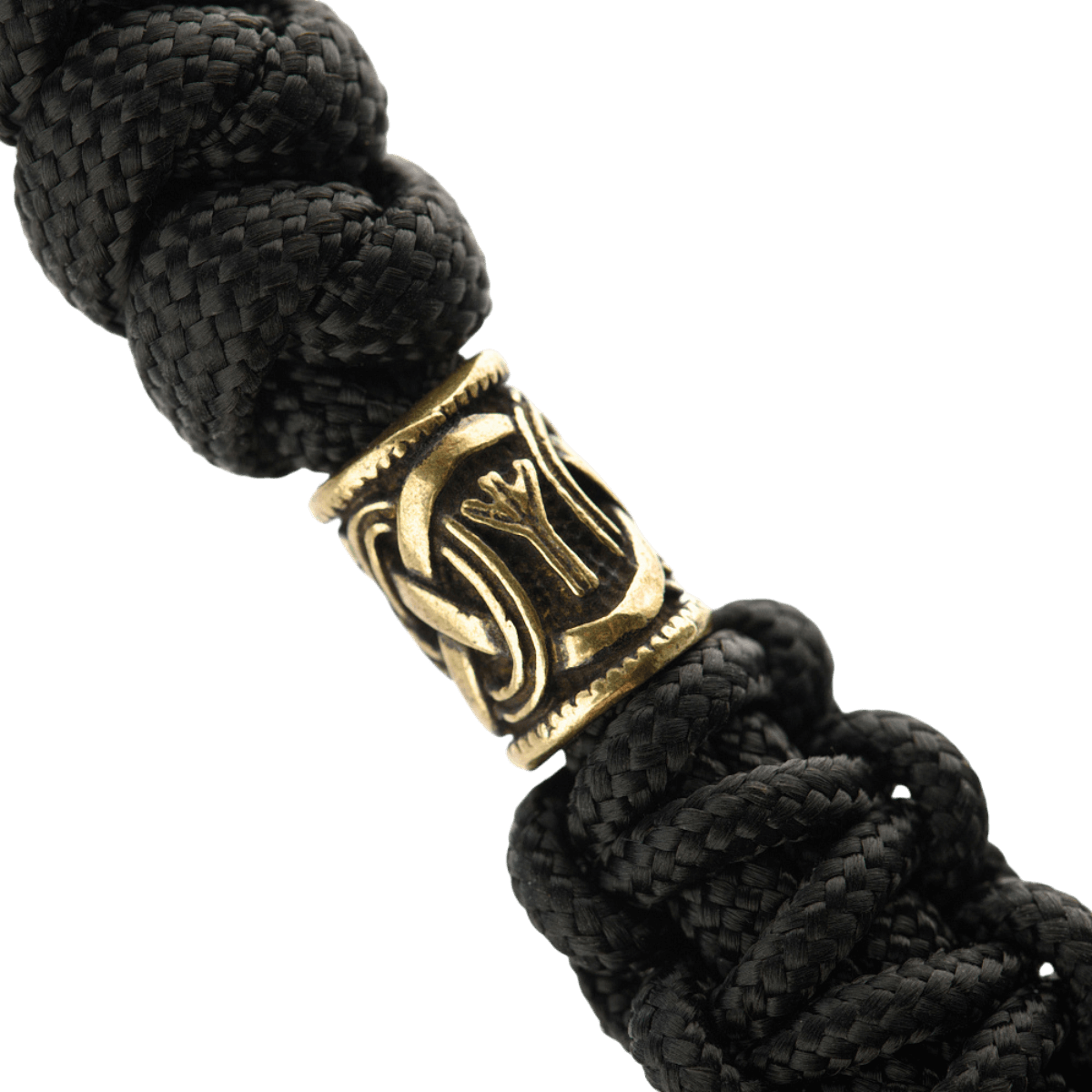 M-Tac Knife Lanyard Loopy Snake Scandinavian i flettet paracord med stilfuldt design og gyldne detaljer, ideelt til lommeknive.