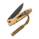 M-Tac Knife Lanyard Loopy Snake Scandinavian på en lommekniv tilføjer stil og funktionalitet, let at finde og trække op fra lommen.