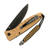 M-Tac Knife Lanyard Cuboid Skull with flettet paracord og dekorativ Cuboid Skull perle for stilfuldt og råt knivdesign.