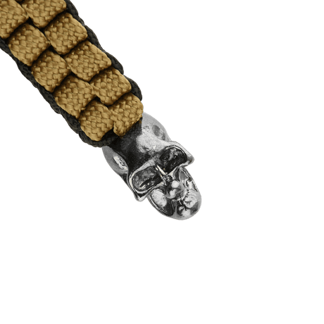 M-Tac Knife Lanyard Cuboid Skull med flettet paracord og dekorativ dødningehoved-perle, stilfuldt og praktisk tilbehør til knive.