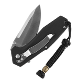 M-Tac Knife Lanyard Celtic på en sammenklappelig kniv, stilfuldt paracord tilbehør, praktisk til knive og andet udstyr.