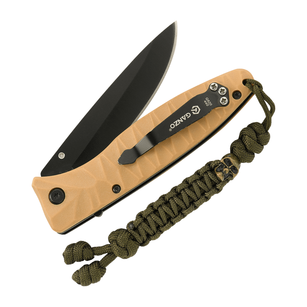 M-Tac Loopy Snake Skull Lanyard tilføjer stil og funktionalitet til knive og udstyr med sin holdbare, flettede paracordkonstruktion.