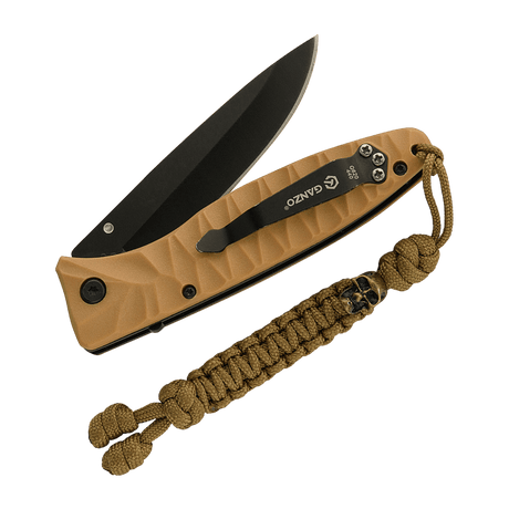 M-Tac Loopy Snake Skull Lanyard som fleksibel forlængelse til knive og udstyr, lavet af holdbar Paracord 550 type III.