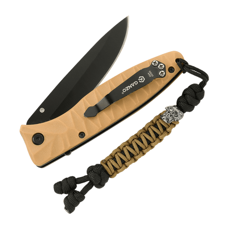 M-Tac Loopy Snake Skull Lanyard i paracord, stilfuldt tilbehør til knive, fleksibel og holdbar forlængelse af håndtag til let adgang.