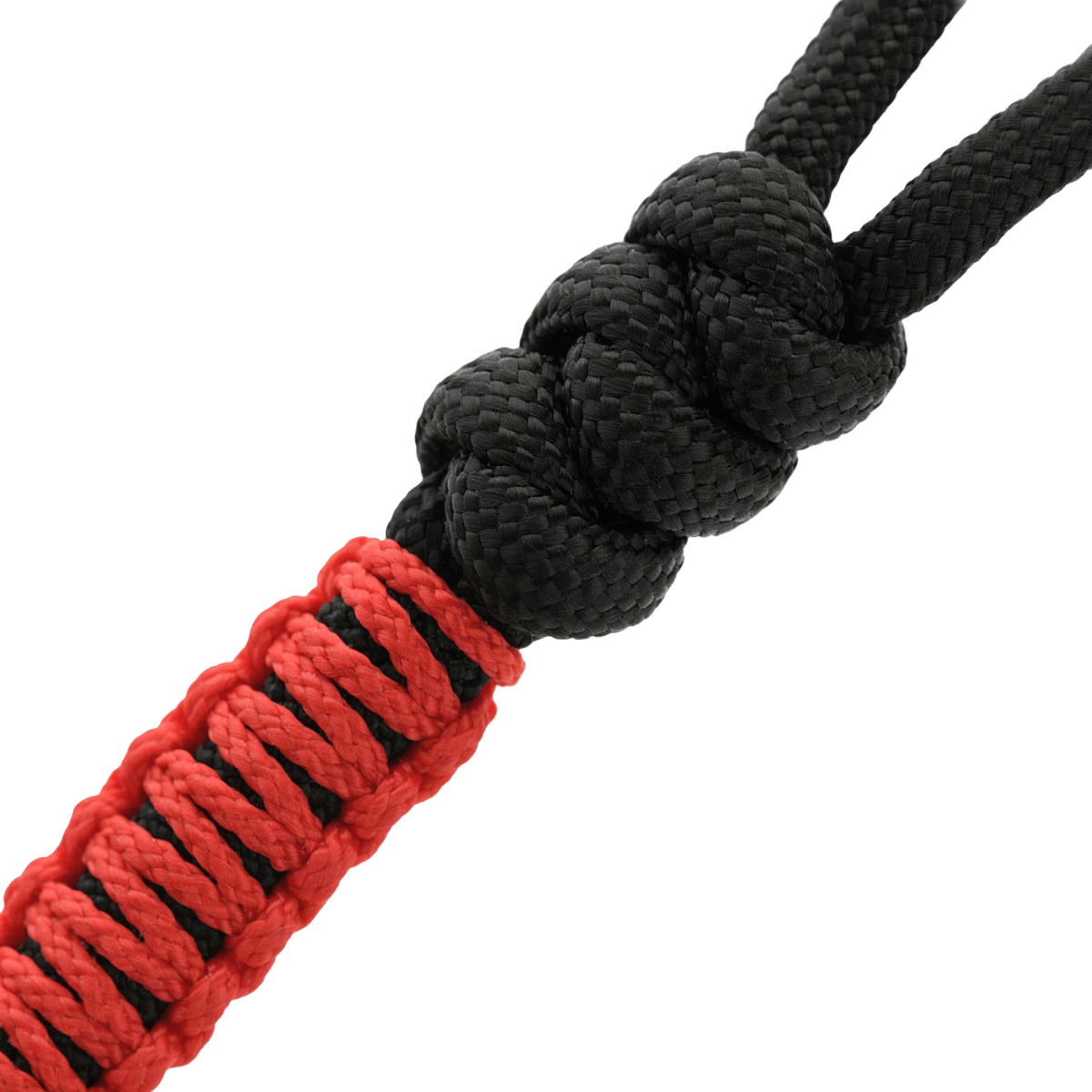 M-Tac Ninja Ver.2 Lanyard i flettet paracord med Ninja-motiv i sort og rød farve, perfekt til kniv og udstyr.