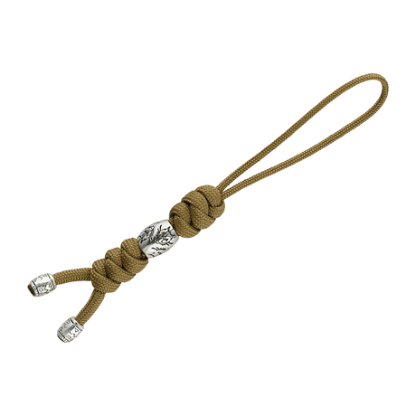 M-Tac Zeus Stainless Steel Lanyard, dekorativ og funktionel paracord med rustfrit stål perle, ideel til kniv eller udstyr