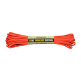 M-Tac Paracord Survival 15m nylon med 7 kerne-tråde, stærk og let orange paracord til udendørs overlevelse, længde 15 meter.