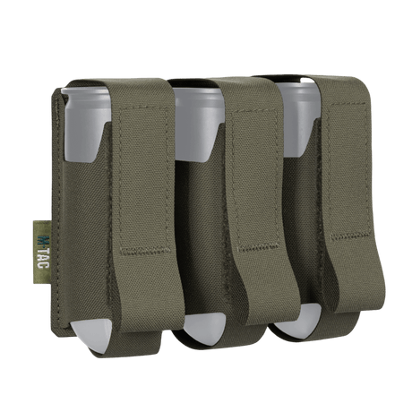 M-Tac Pouch til 3 VOG-Granater i olivengrøn med MOLLE system til sikker opbevaring af 40 mm granater